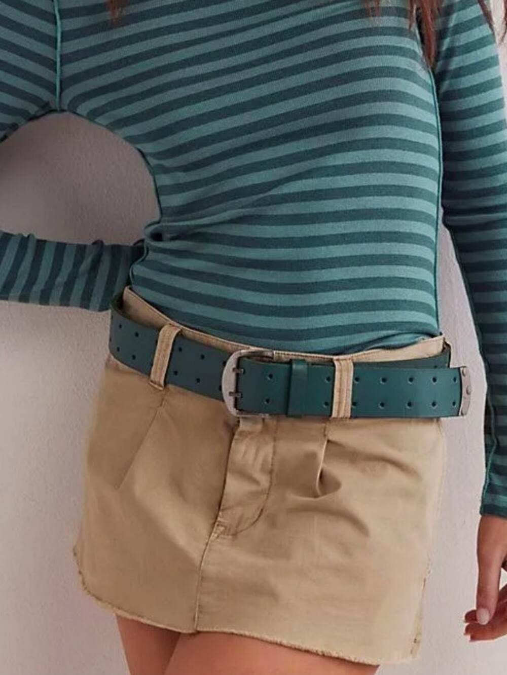 WE THE FREE Green Double-Prong Belt M/L